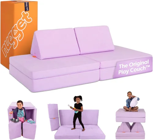 Vista 11 de Nugget - El sofá de juego original para niños - Sofá modular de espuma infantil para sala de juegos, imaginación y juego creativo abierto - Muebles