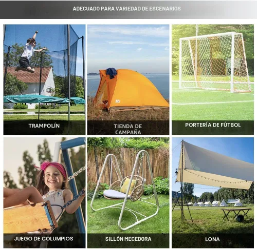 Vista 10 de Anclajes de suelo Eurmax USA Anclajes de trampolines con tornillo para vientos fuertes Estacas de tienda de campaña de alta resistencia Anclajes