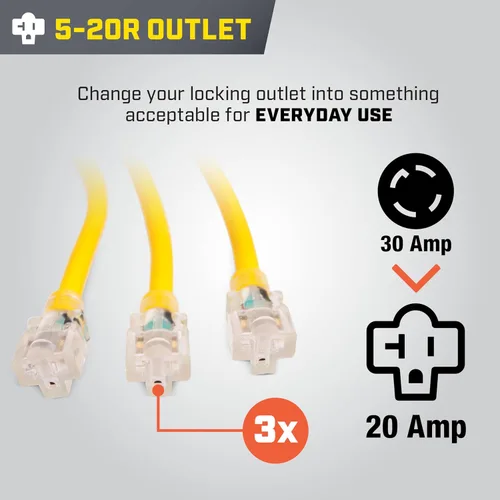 Vista 14 de Champion Power Equipment Cable adaptador de generador de 2 pies 30A 250V