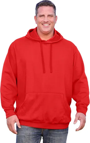 Vista 31 de KingSize Sudadera con capucha de forro polar grande y alta para hombre Negro