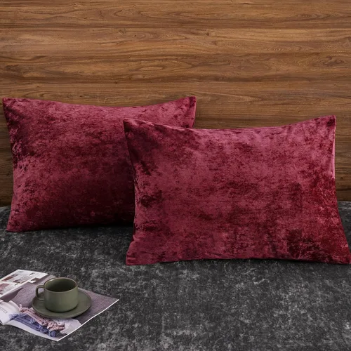 Vista 13 de PHF Fundas de almohada de terciopelo real, 24 x 24 pulgadas, sin rellenos, paquete de 2 fundas de cojín de color degradado, ultra suaves