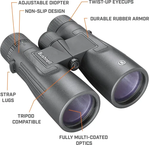 Vista 2 de Bushnell Legend - Prismáticos impermeables de 10 x 50 con revestimiento múltiple