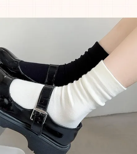 Vista 6 de HAVE A TREE Paquete de 3-12 calcetines de algodón largos y suaves para mujer, calcetines blancos delgados