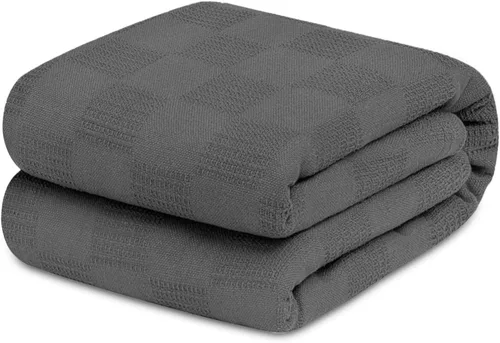 Vista 18 de Avalon Bedding - Manta térmica 100% algodón tamaño individual (183x229 cm) - Mantas de algodón perfectas tamaño individual para cubrir la cama