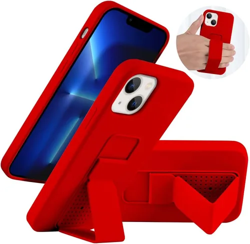 Vista 265 de Funda de silicona con soporte de LAUDTEC compatible con iPhone 7/8/SE, soporte de metal con soporte de pie vertical y horizontal, cubierta flexible