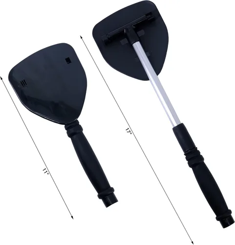 Vista 3 de Herramienta de limpieza de vidrio giratoria para parabrisas de Polyte, mango de aluminio extensible con 3 cubiertas de microfibra de calidad