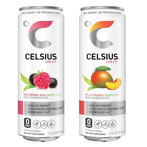 Vista 3 de Bebida reductora de calorías Celsius, latas de 12 onzas, 12-paquete, 12