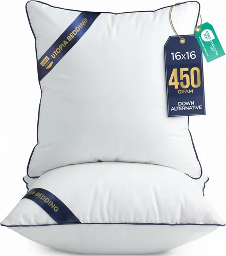Vista 10 de Utopia Bedding Rellenos de Almohada Decorativa (Paquete de 4, Blanco), 20 x 20 Pulgadas Almohadas Decorativas de Interior para Sofá, Cama, Diván