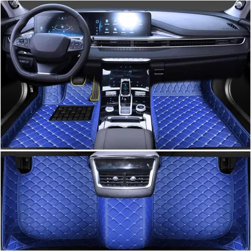 Tapete para piso de automóvil hecho a medida para el 96% de los modelos de automóvil, cobertura completa, protección interior, impermeable, Azul