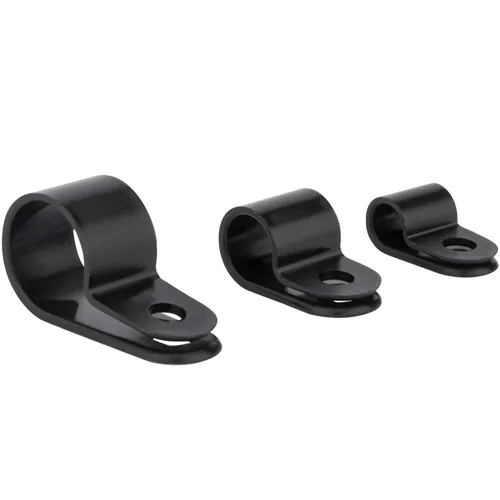 Vista 3 de ISPINNER 180 abrazaderas de cable de plástico de nailon tipo R, kit surtido de sujetadores de clips de 1/4 pulgadas, 5/16 pulgadas, 3/8 pulgadas