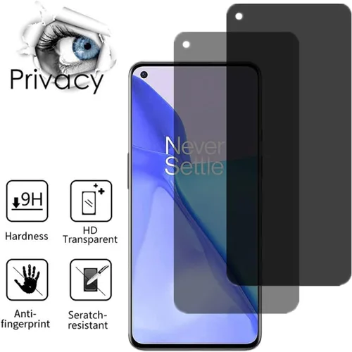 Vista 2 de Vidrio templado antiespía para OnePlus 9, [2 piezas], dureza 9H, antiarañazos, antiespías, protector de pantalla de privacidad, película protectora