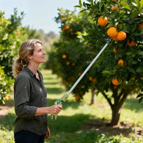 Vista 8 de GARTOL - Podadora de largo alcance con corte y retención, podadora de poste de 32 pulgadas ligera, mango largo, corta hasta 1/2 pulgada, uso con una