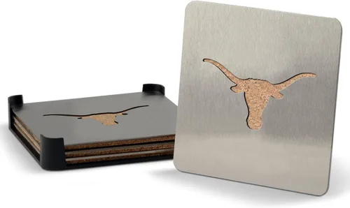 Vista 34 de YouTheFan NCAA Boasters, juego de posavasos de 4 piezas