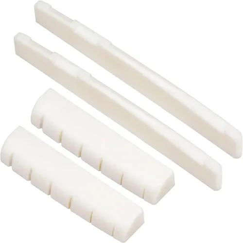 Vista 10 de Miwayer Sillín y tuerca para guitarra acústica de 6 cuerdas (puentes acústicos, 1 par)