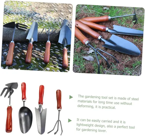 Vista 2 de 1Set Garden Tool Durable Handheld Shovels for Digging Troweling Raking for Home Gardening Camping and Outdoor Activities