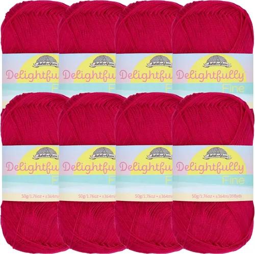 Vista 78 de JubileeYarn - Ovillo de hilo deliciosamente fino, 1.76 oz/madeja de rayón de bambú, color rosa polvo, 4 madejas