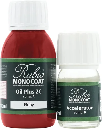 Vista 216 de Rubio Monocoat Tinte y Acabado para Madera 650 pies² - Blanco 5% Oil Plus 2C Secado Rápido, Aceite para Madera de Linaza Ecológico para Uso
