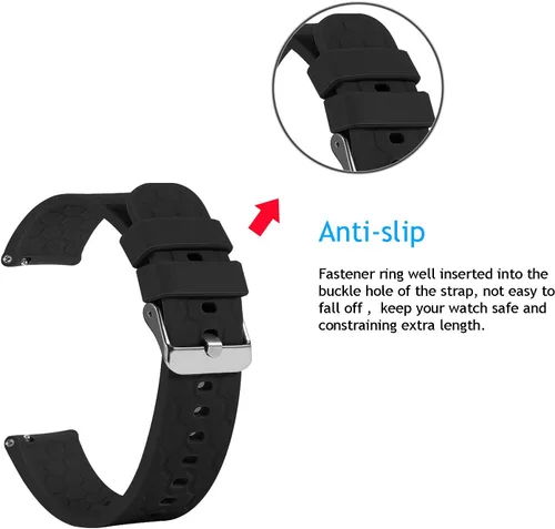 Vista 3 de 6 unidades de correas compatibles con Garmin Approach S10S20S60S5S6Forerunner 255 265 965 955Venu 3 2Vivoactive 4 anillos de sujeción de silicona