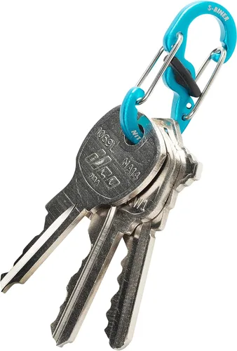 Vista 5 de Nite Ize S-Biner MicroLock de aluminio, llavero con mosquetón de bloqueo, paquete de 5, colores surtidos