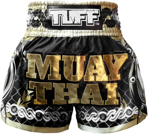 TUFF Pantalones cortos deportivos para Muay Thai y artes marciales, ropa de entrenamiento y gimnasio