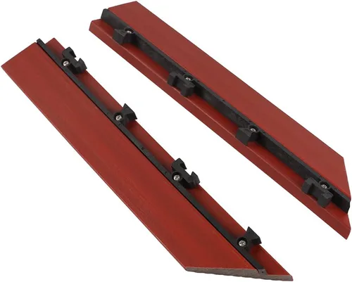 Vista 3 de NewTechWood 1/6 pies x 1 pie Quick Deck Azulejo compuesto interior de esquina Fascia en rojo sueco (2 piezas/caja)