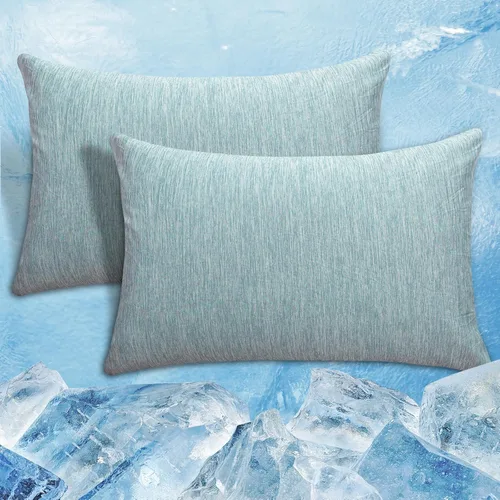 Vista 29 de CHOSHOME Fundas de almohada refrescantes con cremallera Fundas de almohada Q-Max > 0.45 con cremallera para personas que duermen con calor, suaves