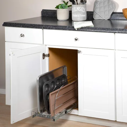 Vista 3 de Organizador extraíble para utensilios para hornear, tabla de cortar