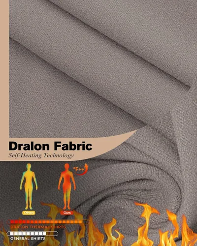 Vista 2 de Conjuntos de ropa interior térmica para mujer, pantalones largos de forro polar, capa base térmica, para clima frío, conjunto de camiseta e inferior