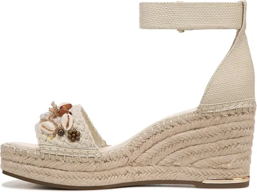 Vista 9 de Franco Sarto Sandalias de cuña Clemens Raffia para mujer Raffia Beige