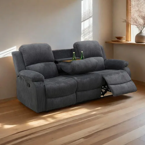 Vista 75 de A Ainehome Juego de muebles de sala de estar, juego de sofá reclinable, sofá de dos plazas para sala de estar, espacio pequeño, caravana, casa