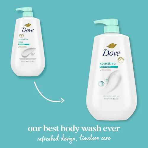 Vista 12 de Dove gel de baño, Sensitive Skin, 34 oz