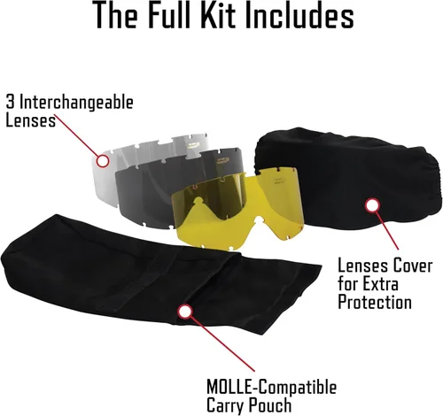 Vista 4 de Rothco ANSI OTG Goggle System – Interchangeable Lenses for Impact Protection