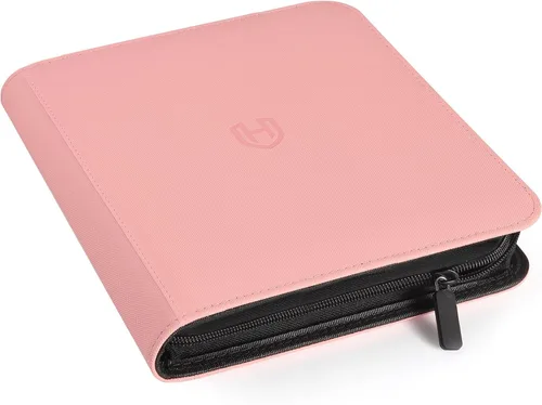 Vista 9 de Carpeta de Tarjetas de 4 Bolsillos con Cremallera, Libro Portatarjetas de 288 Bolsillos, Carpeta con Cremallera de Cubierta de PU Premium, Carpeta