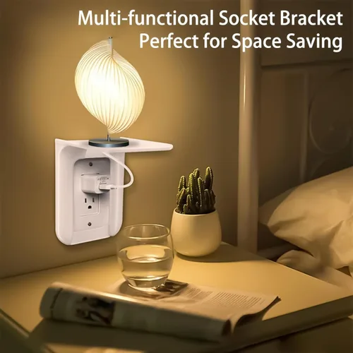 Vista 9 de Estante de salida, soporte de pared de baño con gestión de cables integrada, organizador de pared para decoración inteligente del hogar, ahorro