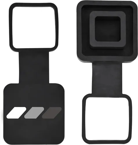 Vista 8 de Tapa de enchufe de tubo de enganche de remolque de 2 pulgadas, tapa de enchufe de tubo receptor de remolque compatible con accesorios de automóvil