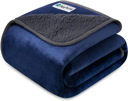 Vista 15 de PetAmi Manta impermeable para perros y gatos, a prueba de orina, reversible, forro polar suave, lavable, 24 x 32 pulgadas, color beige