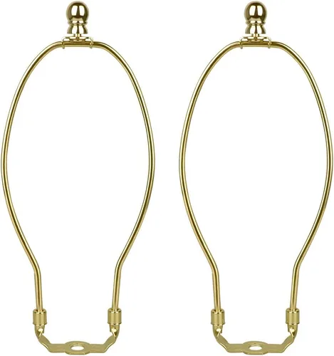 Vista 14 de Helunsi Arpa de lámpara de 8 pulgadas, 2 juegos de soporte de arpa de pantalla negra con remate, adaptador de pantalla de repuesto desmontable