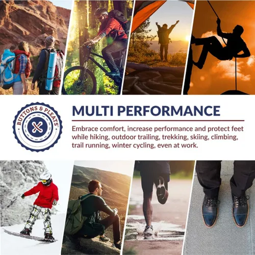 Vista 5 de Calcetines de lana para hombre y mujer, calcetines térmicos y acogedores para botas de invierno