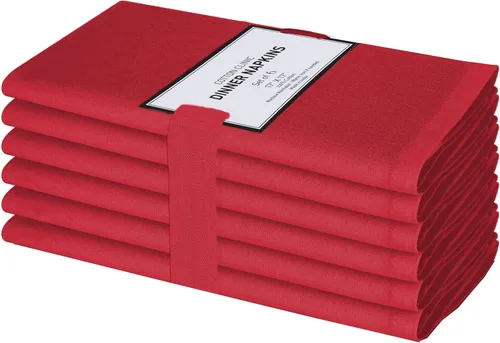 Vista 16 de Cotton Clinic Juego de 6 servilletas de cena 100% algodón, suaves, duraderas, reutilizables, de 17 x 17 pulgadas, para comedor, bodas, fiestas