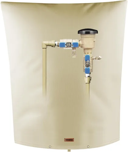 Vista 36 de Cubierta aislante de tubería para prevención de reflujo (5 °F) – Bolsa aislada para válvula de aspersor de riego – Cubierta de bomba de pozo de agua