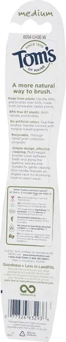 Vista 2 de Tom's of Maine, Cepillo de dientes Naturally Clean, mediano