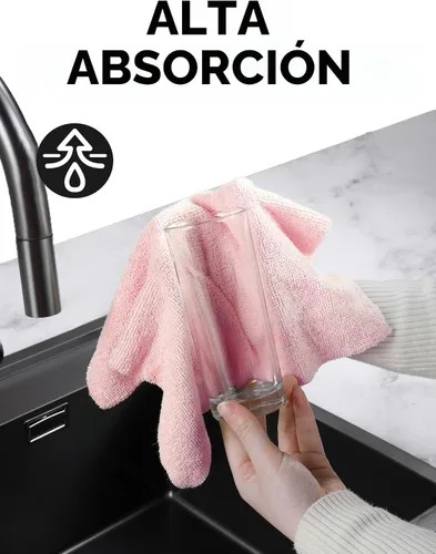 Vista 5 de Fantasticlean Rollo de paño de limpieza de microfibra, paquete de 75 toallas de microfibra extraíbles, 12 x 12 pulgadas, reutilizables, lavables