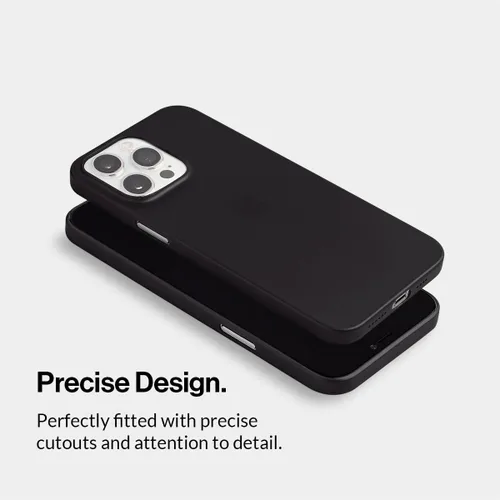 Vista 6 de totallee Funda delgada para iPhone 15 Pro, la cubierta más delgada y minimalista para Apple iPhone 15 Pro (2023) (negro escarchado)
