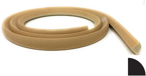 FLEXTRIM # WM105: Moldura Cuarto de Círculo Flexible de 3/4" x 3/4" - 8 pies de largo - Hecho en los Estados Unidos