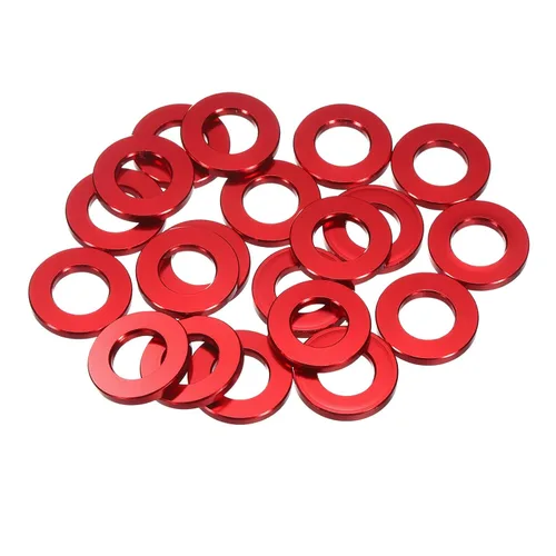 Vista 30 de uxcell 50 arandelas planas de aluminio, juntas de sello redondo M6x12x2mm espaciadores planos para tornillos, tornillos, accesorios de reparación
