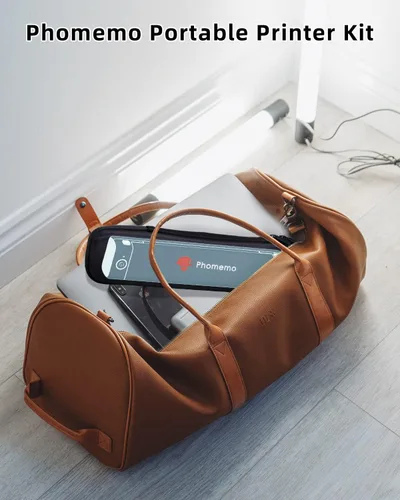 Vista 6 de Phomemo Impresora portátil - Impresora portátil inalámbrica para viajes, compatible con iOS y Android y laptop, mini impresora móvil Bluetooth