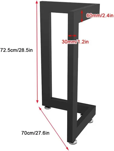 Vista 13 de Patas ajustables para muebles de hierro forjado, patas de mesa en forma de V, para escritorio, mesa de reunión, mesa de comedor, mesa de mesa/pie