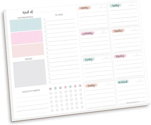 Vista 11 de bloom daily planners - Bloc de notas semanal para planificar las comidas con imanes para el refrigerador, incluye una «Lista de compras