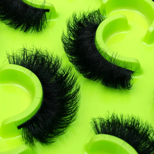 Vista 23 de HBZGTLAD Paquete de 6 pares de pestañas postizas esponjosas naturales de imitación de visón 3D (SY-06)