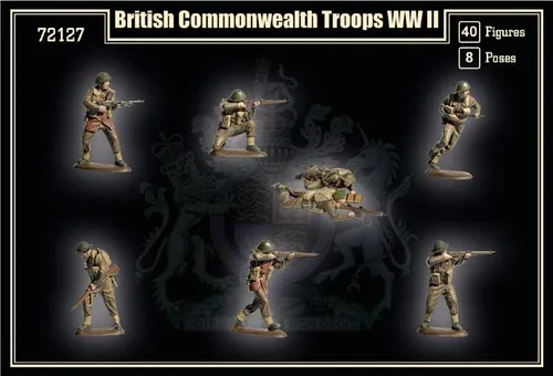 Vista 3 de Figuras de Marte 72127-1/72 British Commonwealth Tropas Segunda Guerra Mundial, Escala Kit de modelo de plástico